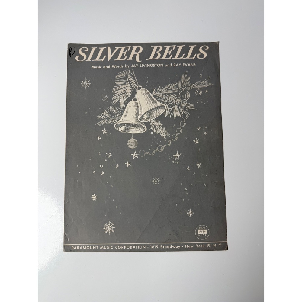 Vintage Silver Bells Sheet Music Jay Livingston Ray Evans Paramount Music Corp